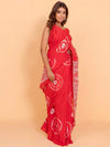 Saree Mall Women's Cotton Red Printed Designer Saree With Blouse Piece-MINAXI1606