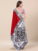 Saree Mall Women's Cotton Red Printed Designer Saree With Blouse Piece-MINAXI2003