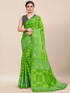 Saree Mall Women's Cotton Green Printed Designer Saree With Blouse Piece-MINAXI2004