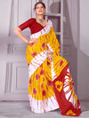 Saree Mall Women's Cotton Yellow Printed Designer Saree With Blouse Piece-MINAXI4402