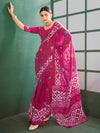 Saree Mall Women's Cotton Pink Printed Designer Saree With Blouse Piece-MINAXI4604