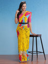 Saree Mall Women's Cotton Yellow Printed Designer Saree With Blouse Piece-MINAXI4903