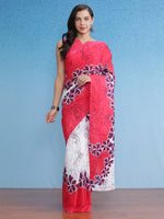 Saree Mall Women's Cotton White Printed Designer Saree With Blouse Piece-MINAXI4906