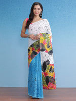 Saree Mall Women's Cotton White Printed Designer Saree With Blouse Piece-MINAXI4908