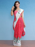 Saree Mall Women's Cotton Pink Printed Designer Saree With Blouse Piece-MINAXI4910