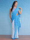 Saree Mall Women's Cotton Blue Printed Designer Saree With Blouse Piece-MINAXI4911