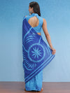 Saree Mall Women's Cotton Blue Printed Designer Saree With Blouse Piece-MINAXI4915