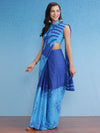 Saree Mall Women's Cotton Blue Printed Designer Saree With Blouse Piece-MINAXI4915