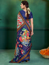 Saree Mall Women's Cotton Grey Printed Designer Saree With Blouse Piece-MINAXI4922