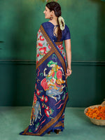 Saree Mall Women's Cotton Grey Printed Designer Saree With Blouse Piece-MINAXI4922