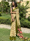 Saree Mall Women's Cotton Yellow Printed Designer Saree With Blouse Piece-MINAXI5901