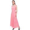 Aawari Rayon Plain Gown For Girls and Women Baby Pink-AM086-Baby Pink