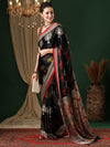 Saree Mall Women's Crepe Black Printed Designer Saree With Blouse Piece-MOHAR201B