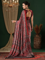 Saree Mall Women's Crepe Maroon Printed Designer Saree With Blouse Piece-MOHAR202A