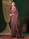 Saree Mall Women's Crepe Maroon Printed Designer Saree With Blouse Piece-MOHAR202A