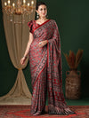 Saree Mall Women's Crepe Maroon Printed Designer Saree With Blouse Piece-MOHAR202A