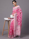 Saree Mall Women's Brasso Pink Printed Designer Saree With Blouse Piece-MRCALB105