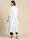 Women Floral White Anarkali Kurta-MRF-1295-White