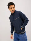 Men Navy Full Sleeve Front Zipper Jacket