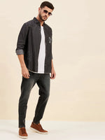 Men Charcoal Grey Slim Fit Jeans