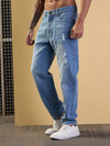 Men Blue Washed Distressed Relax Fit Jeans-MSJEAN0625