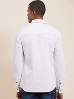 Men's White Denim Jacket Shirt