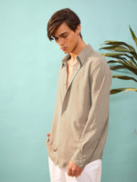 Men Beige Relax Fit Shirt