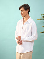 Men White Relax Fit Shirt