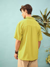 Men Green Short Sleeve Relax Fit Shirt