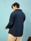 Men Navy PEACE Oversize Shirt