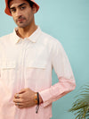 Men Mauve & White Ombre Shirt