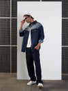 Men Blue Colour Block Oversize Shacket-MSSHRT20522