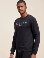 Men's Dark Grey MASCLN Embroidered Sweatshirt