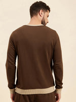 Men Brown Terry Sweatshirt