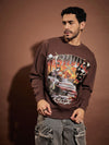 Men Brown Nashville Oversized Sweatshirt