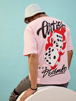 Unisex Pink Dice Oversize T-Shirt