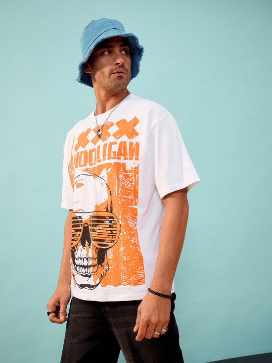 Unisex White HOOLIGAN Oversize T-Shirt