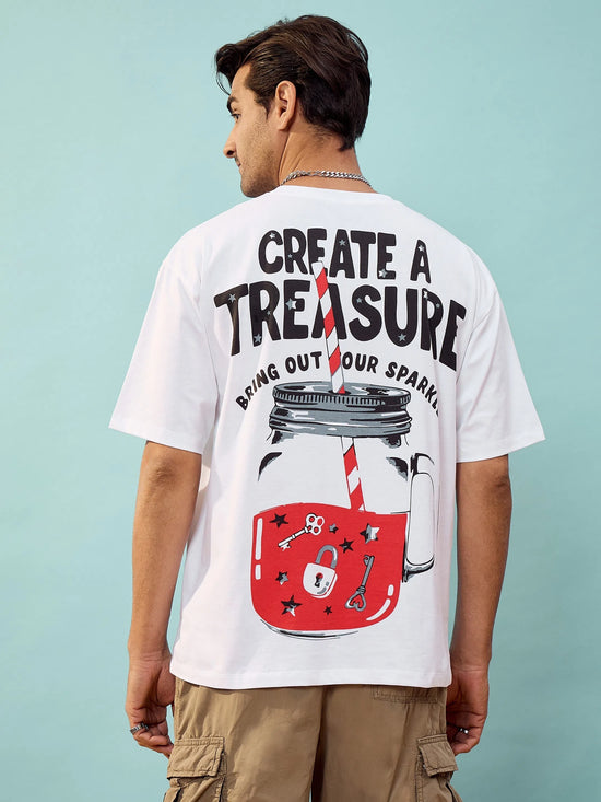 Unisex White TREASURE Oversize T-Shirt