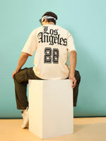 Unisex Beige LOS ANGELES Oversize T-Shirt