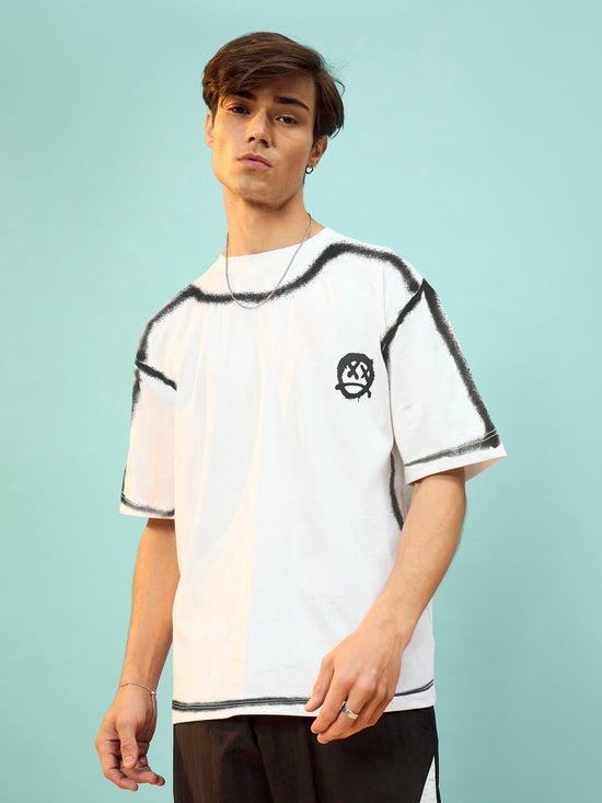 Unisex White CROSS Oversize T-shirt