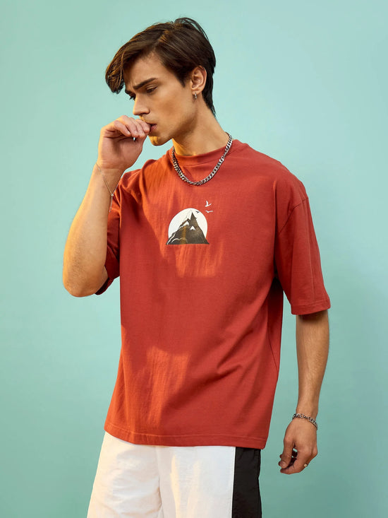 Unisex Rust TOO LATE TO CHILL Oversize T-Shirt