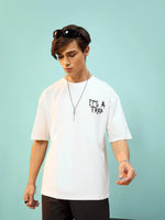 Unisex White Spider Trap Oversize T-Shirt