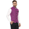 Hangup Men Standard Solid Men's Indian Wear-MagentaRoyalManNehruCurve