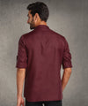 Hangup Men Standard Solid Men's Indian Wear-Maroon_Magic_Patch_Short2Kurta