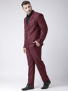 Hangup Men Standard Solid Men Formalwear-MaroonBlazer