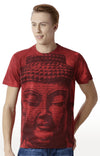 Huetrap Red Mens Short Sleeve Graphic Printed Tshirt-HT16MKGRARED00372