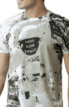 Huetrap White Mens Short Sleeve Graphic Printed Tshirt-HT12MKGRAWHT00152