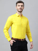 Hangup Men Standard Solid Shirts-Mustard_Shirt_Solid