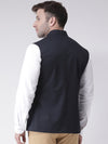 Hangup Men Standard Solid Men's Indian Wear-N3_9BtnNavyNehru