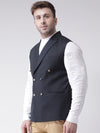 Hangup Men Standard Solid Men's Indian Wear-N5_6BtnNavyNehru